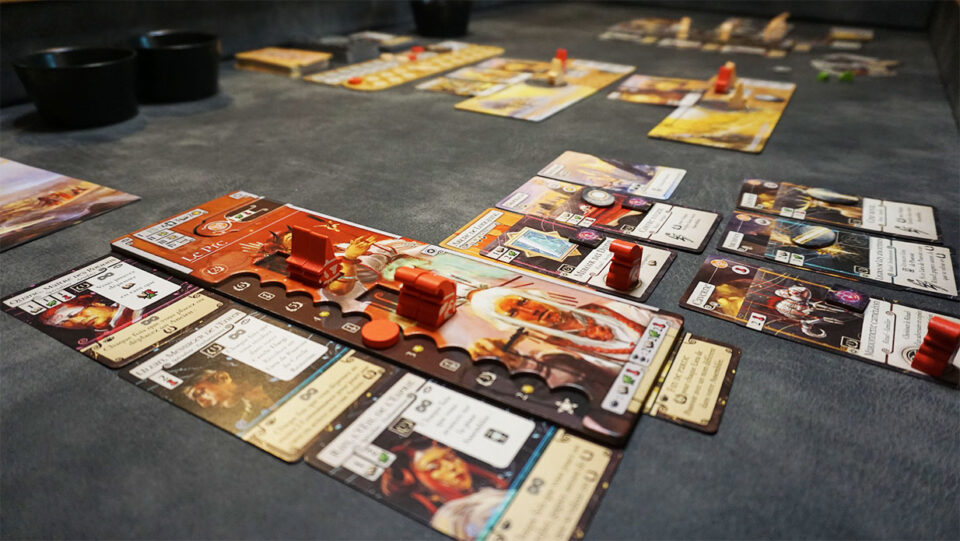 Le plateau de jeu d'un joueur en fin de partie. 